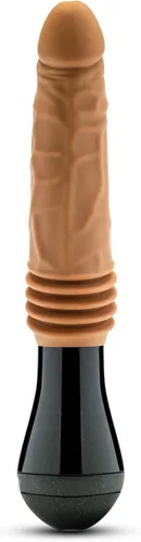 Vista 7 de Blush Dr. Skin Dr. Arthur - Consolador grande vibrante, giratorio y empujador de 10.5 pulgadas, polla de silicona para estimulación del placer