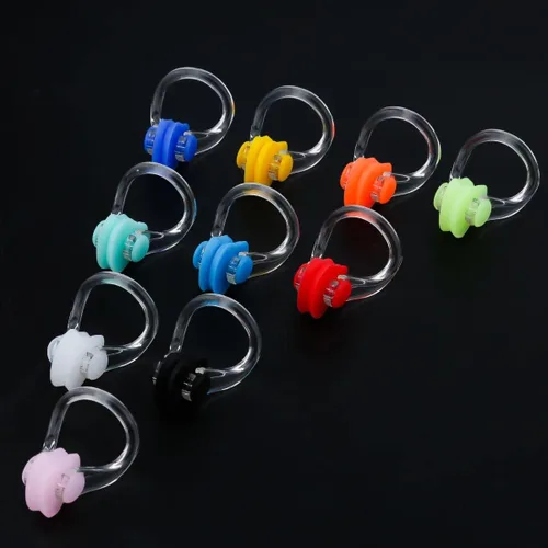 Vista 4 de SAVITA Clip de nariz de natación con gel de sílice impermeable para niños y adultos, paquete de caja multicolor (10 colores)