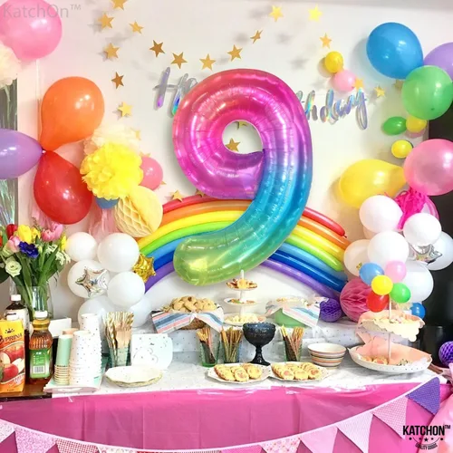 Vista 147 de KatchOn Globo negro del número 1 de 40 pulgadas, globo de feliz cumpleaños Large Mylar Number One Balloon for 1st Birthday Decorations, Foil