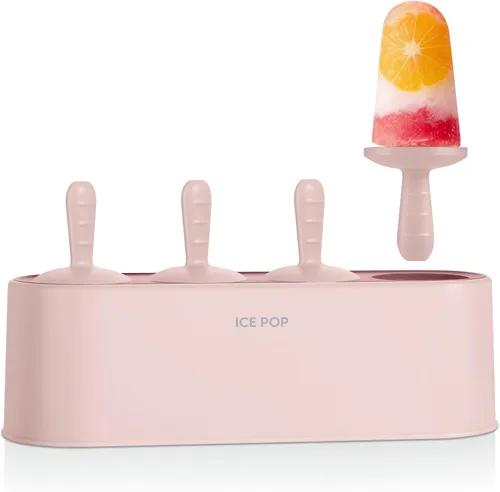 Vista 12 de Juego de 4 moldes para paletas caseras de silicona, moldes para helados, de fácil liberación, reutilizables, moldes para hacer bricolaje