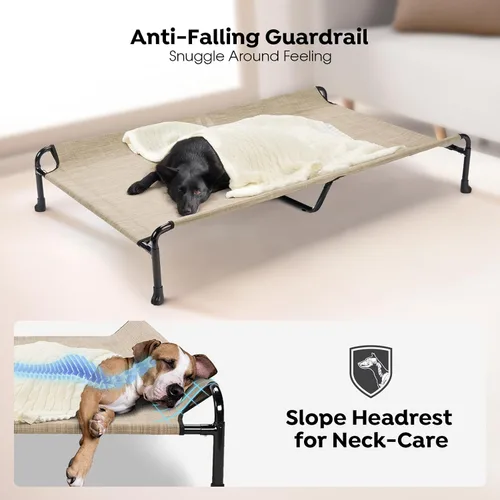 Vista 2 de Veehoo Cama elevada para perros, catres elevados para perros grandes, cama impermeable para perros al aire libre, hamaca para mascotas