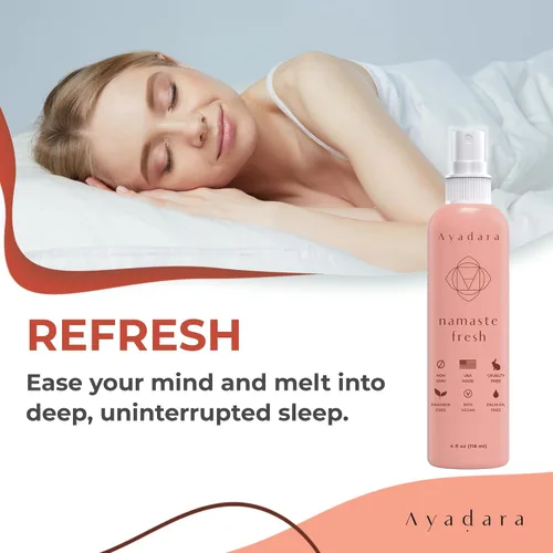 Vista 3 de Ayadara Namaste Bed & Linen Mist - Spray de almohada lavanda para un sueño tranquilo, más de 2000 usos