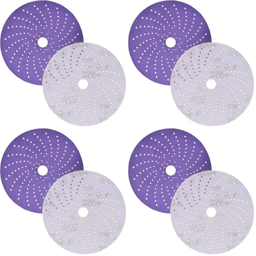Vista 31 de 3M Cubitron II Hookit 31370 - Disco abrasivo de lijado limpio, 6 pulgadas, grado 40+, paquete de 50 discos, alto rendimiento, larga duración