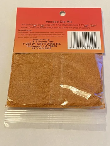 Vista 2 de Cajun Country Voodoo Dip Mix, paquete de 1 onza (hace 2.5 tazas de inmersión, sin mezcla de MSG)