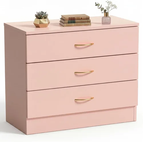 Vista 12 de Vasitelan Cómoda de madera con 3 cajones, cómoda de almacenamiento moderna, mesita de noche de madera para dormitorio, sala de estar (negro)