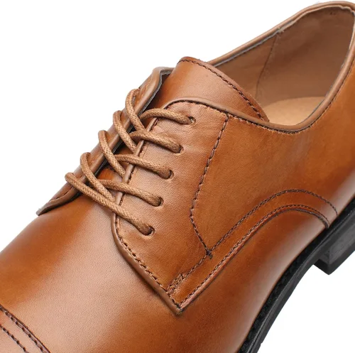 Vista 7 de La Milano Zapatos de vestir de cuero para hombre con puntera de casquillo clásica