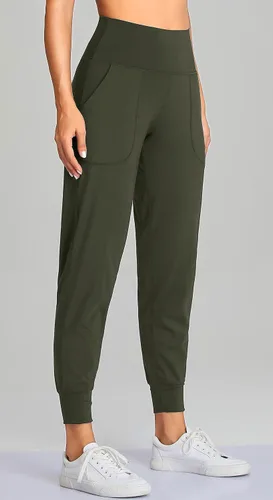 Vista 77 de Oalka - Pantalones deportivos para mujer, con cintura alta y bolsillos, para hacer deporte, yoga y entrenar