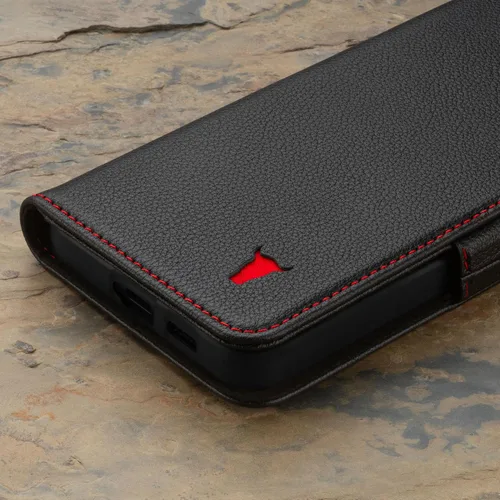 Vista 6 de TORRO Funda compatible con Samsung Galaxy S24 FE 5G – Funda de piel premium tipo cartera con función atril y ranuras para tarjetas