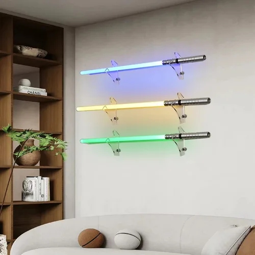 Vista 3 de WANLIAN Soporte para sable de luz montado en la pared, adecuado para sable de luz, sable de luz, espada y sable de luz (transparente 1 PES)
