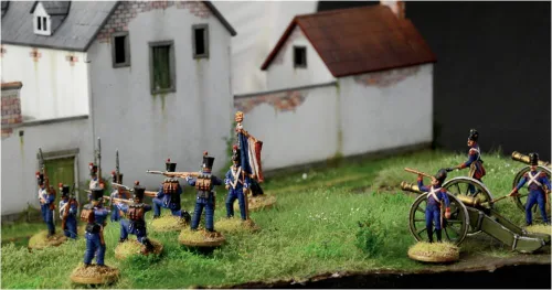 Vista 8 de Italeri 6197 Waterloo 1815 La Haye Sainte Diorama escala 1/72