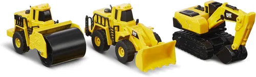 Vista 6 de CAT Construction Toys CAT Construction - Paquete de 3 vehículos de metal fundido a presión, camión volquete/mezclador de cemento/nivelador