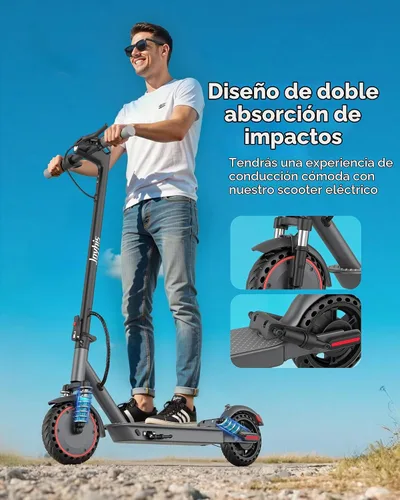 Vista 4 de Joyhis Patinete eléctrico para adultos – 19/22 MPH y rango de 15/22 millas, neumáticos sólidos de 8.5 pulgadas/10 pulgadas plegable E-Scooter