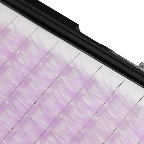Vista 31 de Pestañas postizas de tallo ancho con varias pestañas falsas de colores D Curl de 10 a 20 mm para elegir, pestañas postizas profesionales