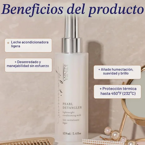 Vista 2 de Kenra Platinum Pearl Detangler Lightweight Conditioning Milk