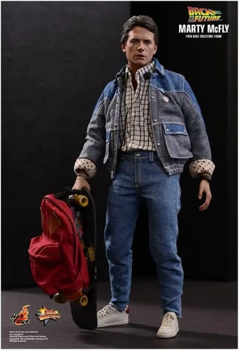 Vista 4 de Hot Toys Figura de acción de Back to the Future Marty McFly Movie Masterpieces a escala 1:6
