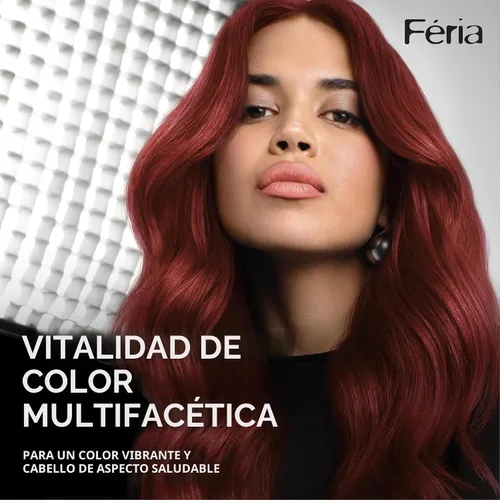 Vista 9 de L'Oreal Paris Feria - Tinte permanente brillante multifacético para el cabello, tinte de alta intensidad para reflejos 3X, 10 negro azabache