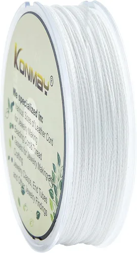 Vista 8 de KONMAY 0.12mm 12lb Black Seed Bead Thread, 100 Yds Jewelry Making String