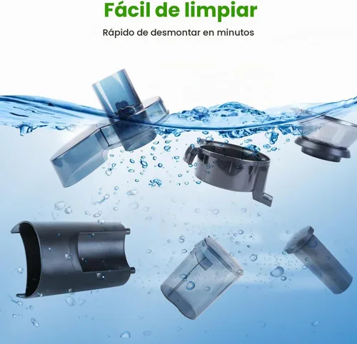 Vista 6 de Moclever - Máquina exprimidora centrífuga de 1000W para frutas y verduras - Extractor de jugo con control de 2 velocidades, tolva de alimentación