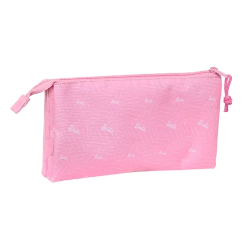 Vista 4 de Portatodo Triple Barbie Girl Rosa 22 x 12 x 3 cm