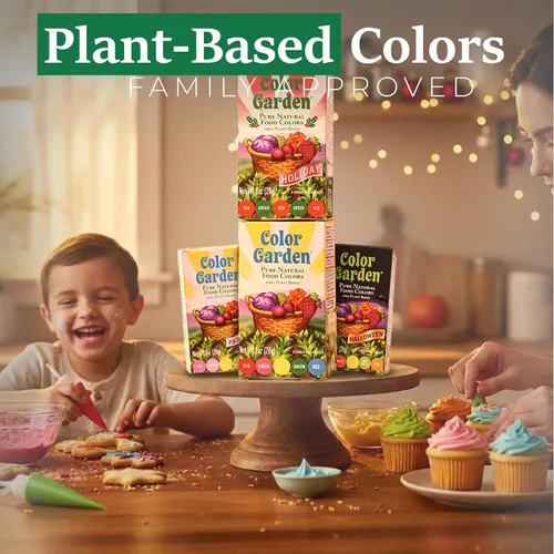 Vista 6 de Color Garden Colorante alimentario natural puro, azul, 5 unidades de 1 onza Colorante alimenticio líquido a base de plantas, vegano, no tóxico