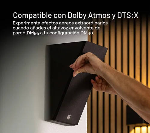 Vista 4 de Definitive Technology Dymension DM40 - Altavoz de torre delgado, matrices bipolares ajustables, (4) woofer de rango medio de 4.5 pulgadas y tweeter