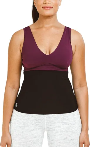 Vista 2 de Sweat Shaper – Cinturón de sauna para reducción de cintura para mujer, entrenador de cintura sin neopreno Negro