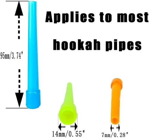 Vista 4 de Accesorios para cachimba, paquete de 100 piezas de culatas largas desechables, cada una empaquetada individualmente, piezas de cachimba