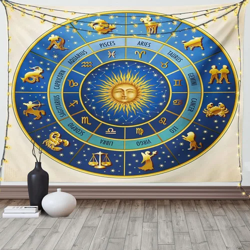 Vista 99 de Ambesonne Tapiz de arte afro, hombre negro fuerte con una corona de trazos impresión de pintura moderna, decoración de tela para colgar en la pared
