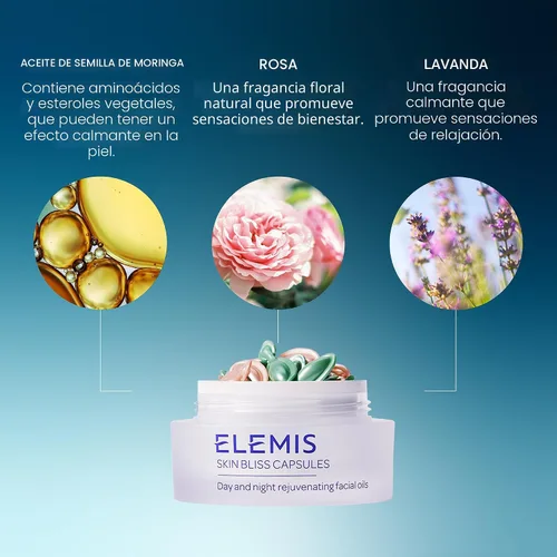 Vista 5 de ELEMIS Skin Bliss Capsules – Antioxidant-Rich Anti-Aging Day & Night Face Oils, Purify, Replenish & Nourish the Skin, Skincare Serum Capsules for