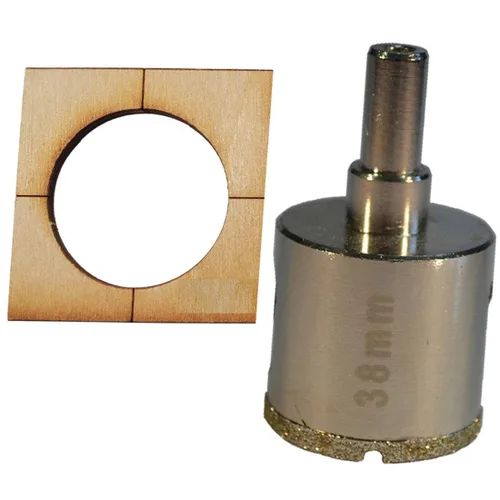 Vista 45 de Kit de brocas de diamante para azulejos - Juego de vidrio y porcelana, paquete de 5: 3/16", "1/4", "1/2" brocas de diamante para cerámica