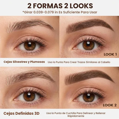 Vista 8 de FOCALLURE Microblading - Lápiz de cejas – Punta ultrafina de 0.004 in para trazos naturales similares al cabello, impermeable y a prueba de manchas