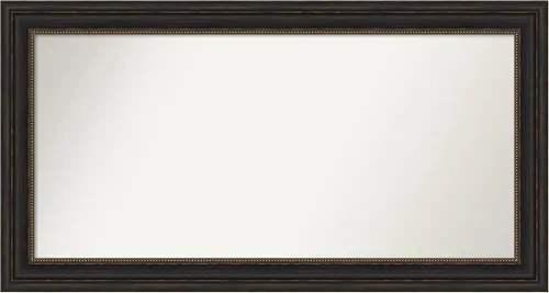 Vista 820 de Amanti Art Espejo de pared personalizado no biselado (25 x 25 pulgadas), marco de bronce acentuado, varios tamaños personalizados, espejo de baño