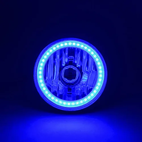 Vista 4 de Octane Lighting 5 3/4 pulgadas SMD azul LED halo bombilla halógena faro Ángel ojo cristal par claro
