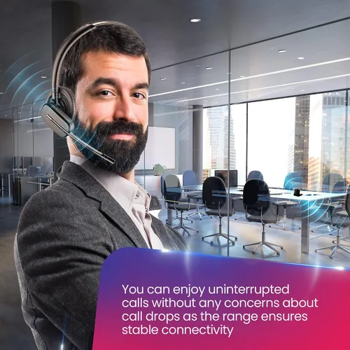 Vista 7 de Poly Plantronics CS540 - Paquete inalámbrico con contestador remoto electrónico (EHS) 84693 - Hecho para teléfonos Cisco: 6945, 7821, 7841, 7861