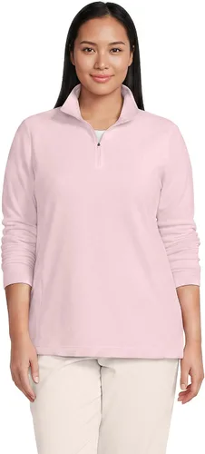 Vista 16 de Lands' End - Sudadera de vellón con cremallera de un cuarto, para todo tipo de clima Camello claro/marrón jengibre rico
