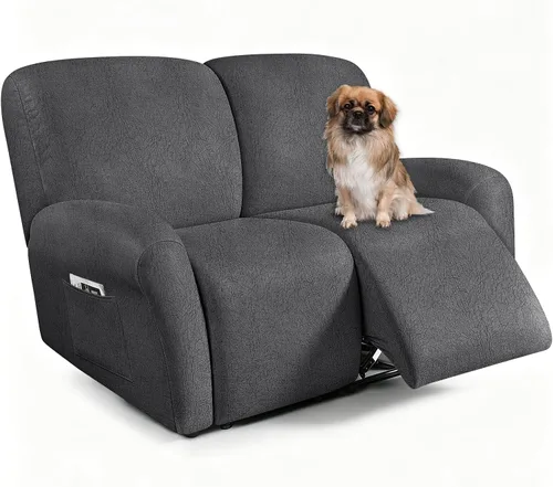 Vista 29 de ANARACHON Fundas para Sillas Reclinables Tipo Cuero, 4 Piezas Funda para Sillón Reclinable Lazy Boy, Protector de Muebles - Funda Suave Lavable