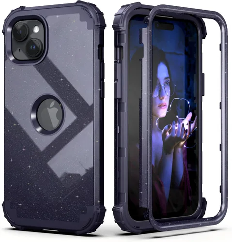 Vista 21 de IDweel Funda para iPhone 13 con Protector de Pantalla, para Funda iPhone 14, Híbrida Resistente a Golpes de Servicio Pesado Protección Cubierta Dura