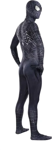 Vista 2 de Pycorou Superhero Black Venom Costume Adult Kid Spider Halloween Party Cosplay Suit