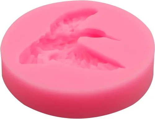 Vista 7 de Molde de silicona para colibrí, molde para decoración de pasteles de pájaros, rosa, juego de 2