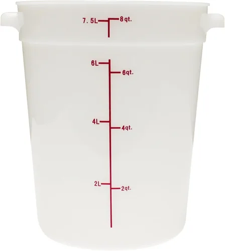 Vista 8 de TrueCraftware Tapa redonda blanca de 1 cuarto para contenedor redondo de polipropileno para almacenamiento de alimentos, 1 pieza (tapa de 1 cuarto)