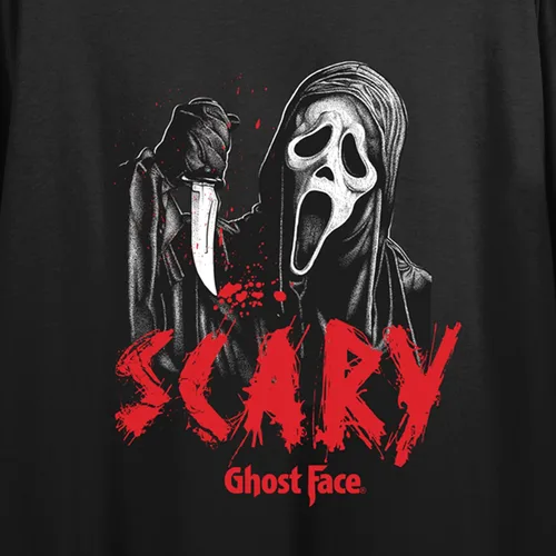 Vista 2 de Ghostface Scary - Camiseta corta negra para mujer