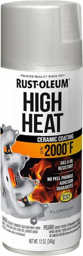 Vista 3 de Rust-Oleum 260771 Pintura en aerosol de alto calor automotriz, 11 onzas, transparente