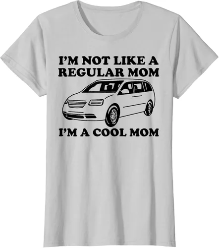 Vista 21 de Camiseta divertida de mamá con texto en inglés "I'm Not Like A Regular Mom I'm A Cool Mom", Blanco, S