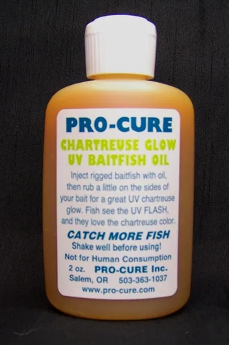 Vista 2 de Pro-Cure Chartreuse Glow - Aceite de cebo UV, 2 onzas