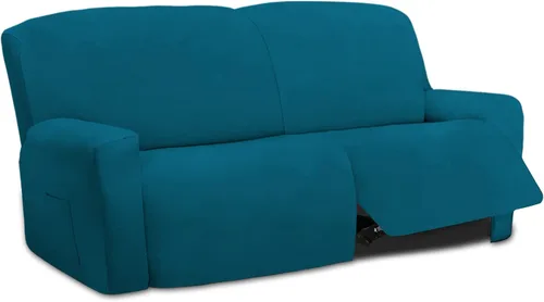 Vista 9 de Easy-Going - Funda elástica de microfibra para sofá reclinable seccional, suave vellón ajustable a tu sofá de 2 cuerpos, lavable, protector
