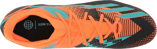 Vista 5 de adidas Tenis de fútbol unisex para adultos X Speedportal Messi.3 para terreno firme, Cloud White-core Black-solar Red