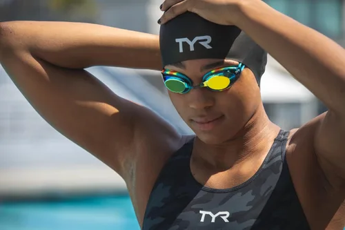 Vista 4 de TYR Adult Blackhawk Racing Goggles - Streamlined Performance Swim Goggles