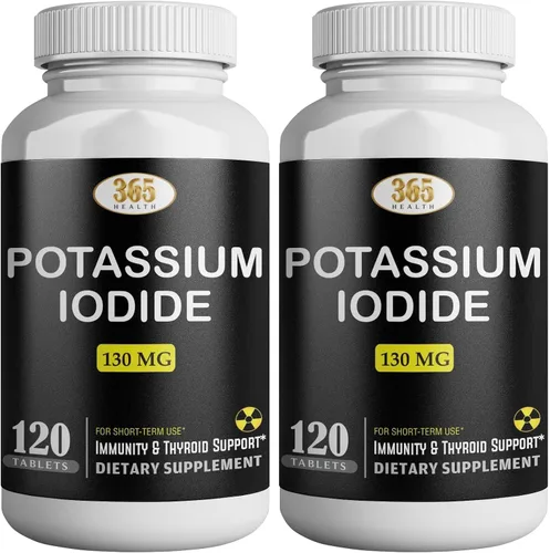 Vista 13 de Potasio Yoduro 130 mg - Tabletas de KI - Potasio 130 mg - Píldoras de Yodo de Potasio Fabricadas en EE. UU. YODO Naciente, Yoduro de potasio - 120