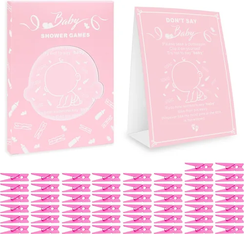 Vista 7 de Juego Don't Say It, suministros de juegos de ducha de género neutro para niños y niñas, no necesita preparación, juegos de fiesta para futuros Azul