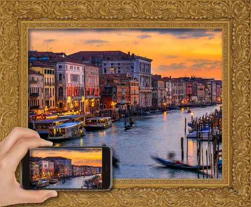 Vista 24 de ArtDirect Marco de madera ornamentado negro enmarcado personalizado de 12 x 12 pulgadas y tu foto o arte. Sube cualquier imagen y la imprimiremos